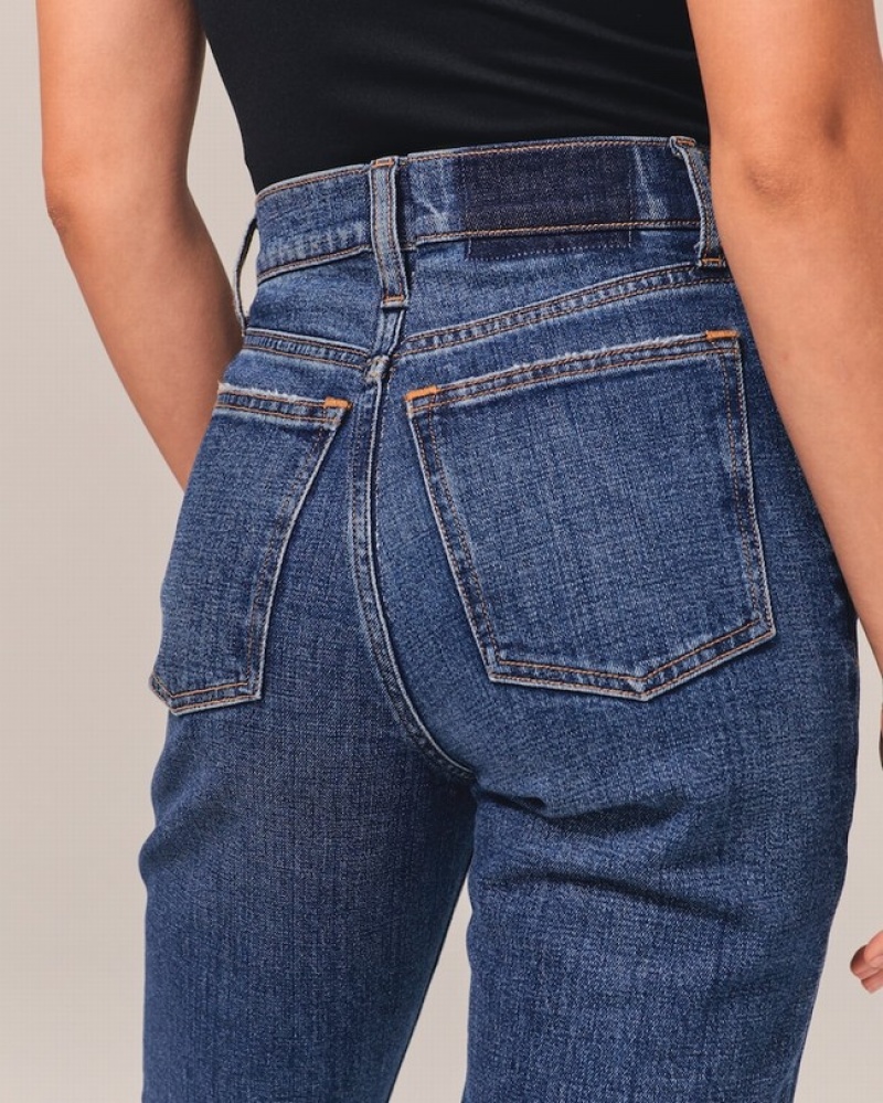 Abercrombie High Rise Mom Jeans Dam Blå  | 8473-LKRFE