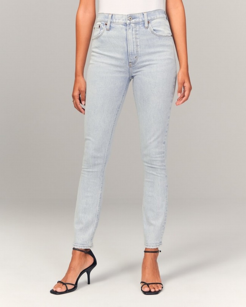 Abercrombie High Rise Skinny Jeans Dam Vita  | 1360-MXTOF