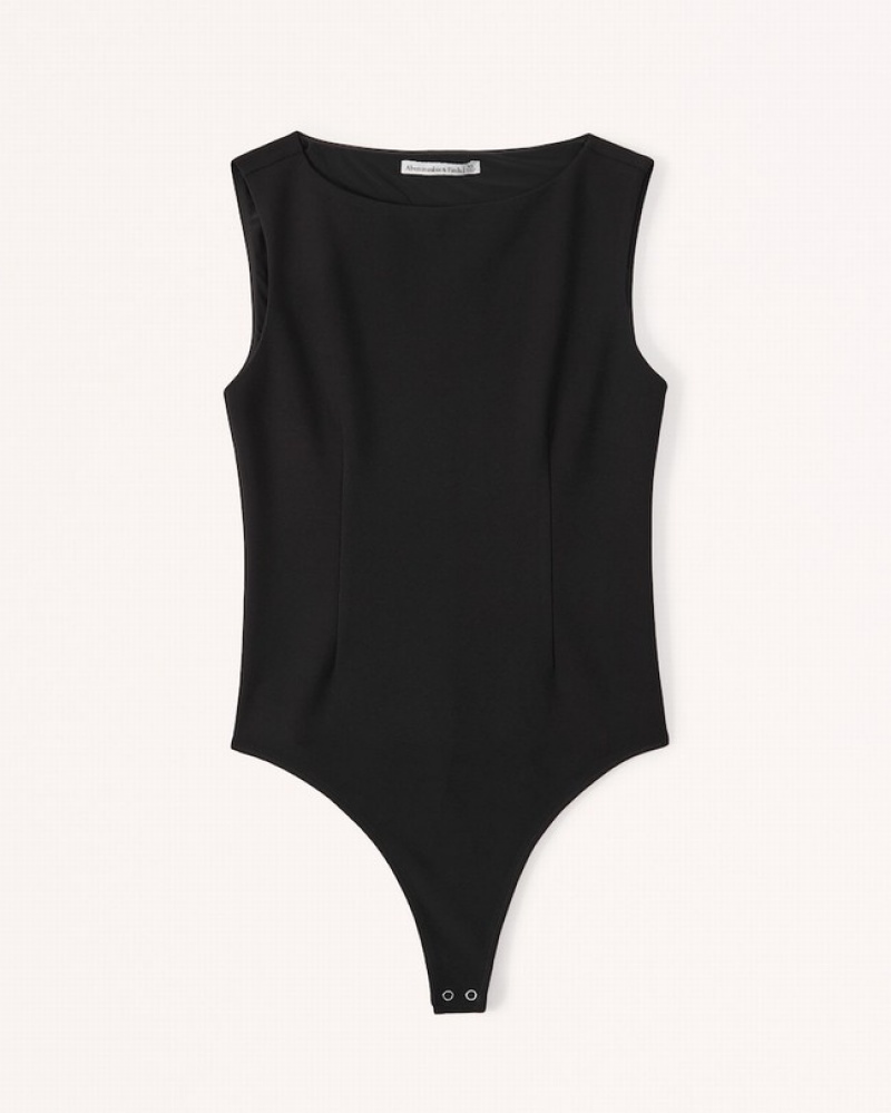 Abercrombie High-neck Bodysuit Dam Svarta  | 7650-BTIUF