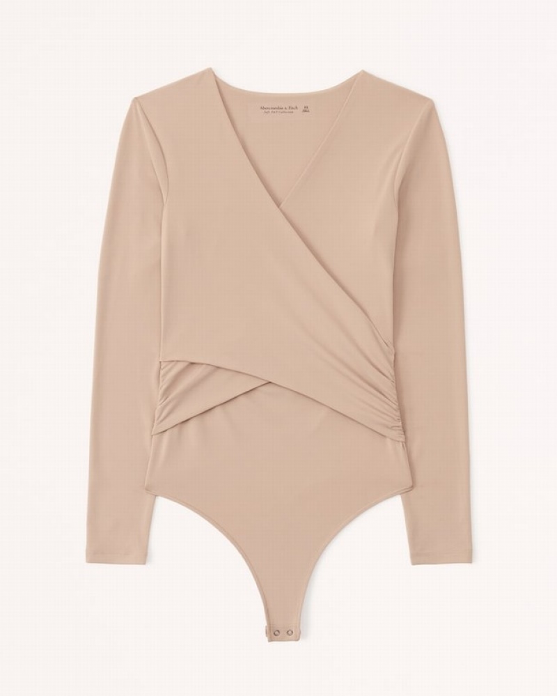 Abercrombie Long-sleeve Wrap Bodysuit Dam Bruna  | 7549-CWQRH