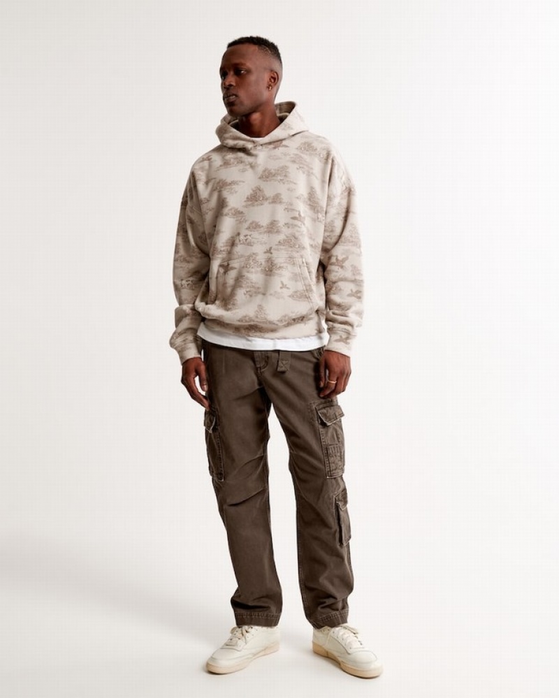 Abercrombie Loose Utility Cargo Byxor Herr MörkBruna  | 2490-VRWSM