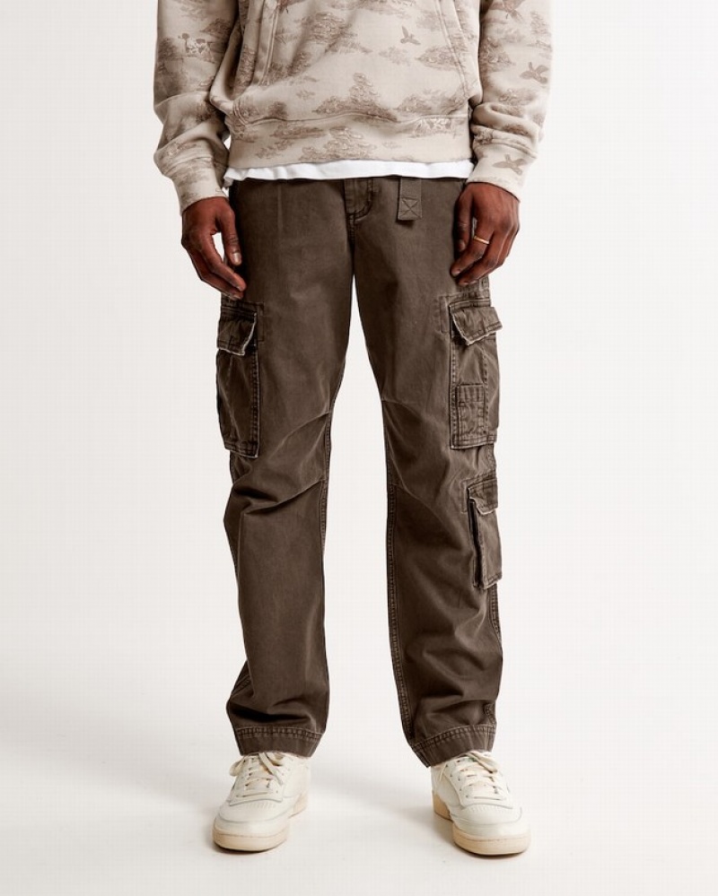 Abercrombie Loose Utility Cargo Byxor Herr MörkBruna  | 2490-VRWSM