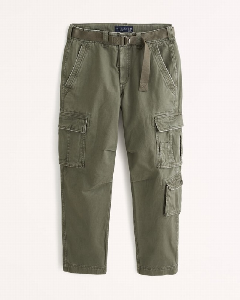 Abercrombie Loose Utility Cargo Byxor Herr MörkOlivgröna Gröna  | 0617-CLMRT