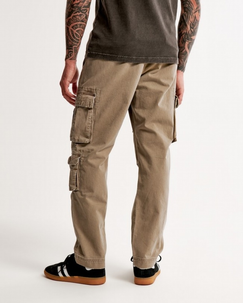 Abercrombie Loose Utility Cargo Byxor Herr LjusKhaki  | 1786-RUSPN