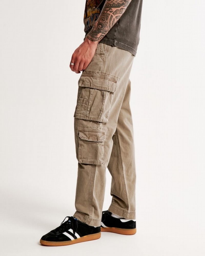 Abercrombie Loose Utility Cargo Byxor Herr LjusKhaki  | 1786-RUSPN