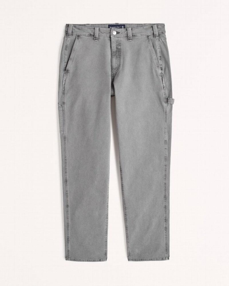 Abercrombie Loose Workwear Byxor Herr Grå  | 5462-UTDFV