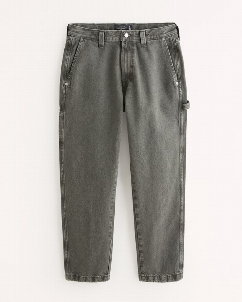 Abercrombie Loose Workwear Jeans Herr Olivgröna Gröna  | 5248-PHCKJ