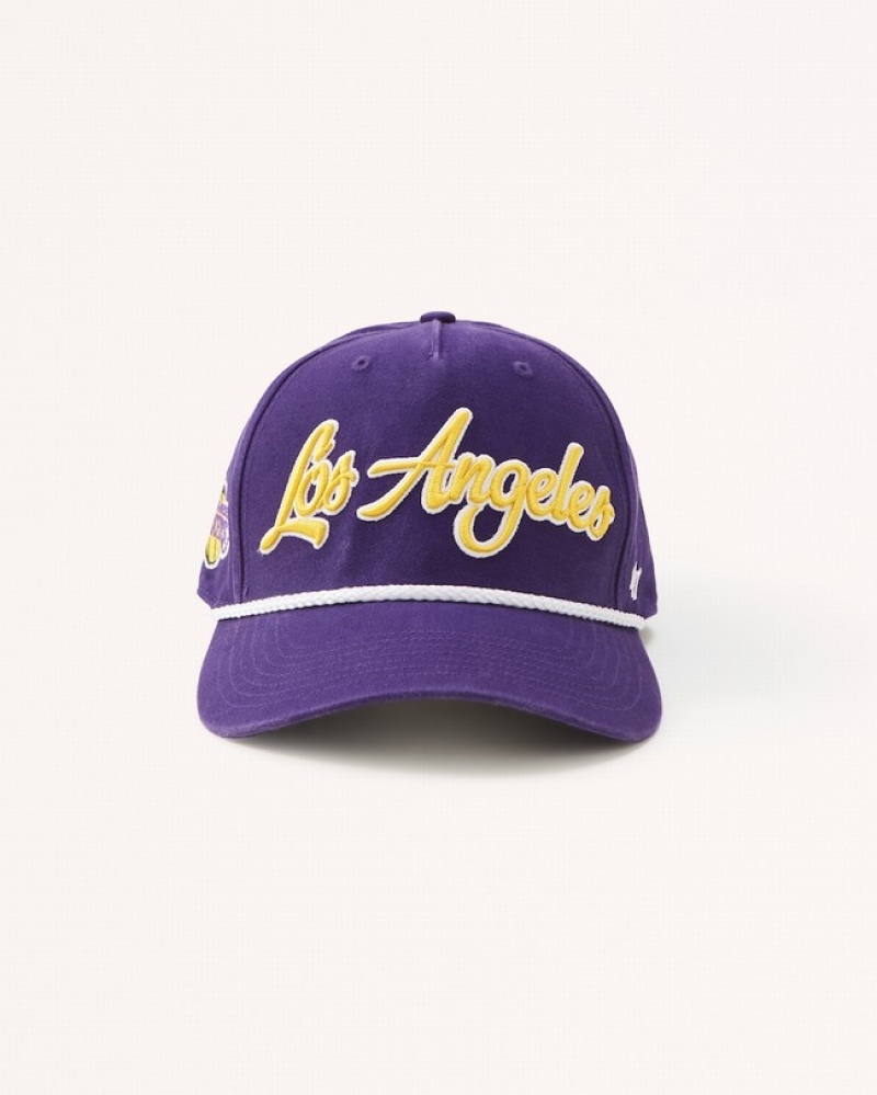 Abercrombie Los Angeles Lakers Graphic Trucker Hatt Herr Lila  | 7890-RQVKJ