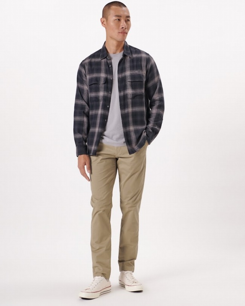 Abercrombie Mager Byxor Herr Khaki   | 0153-QJXYO