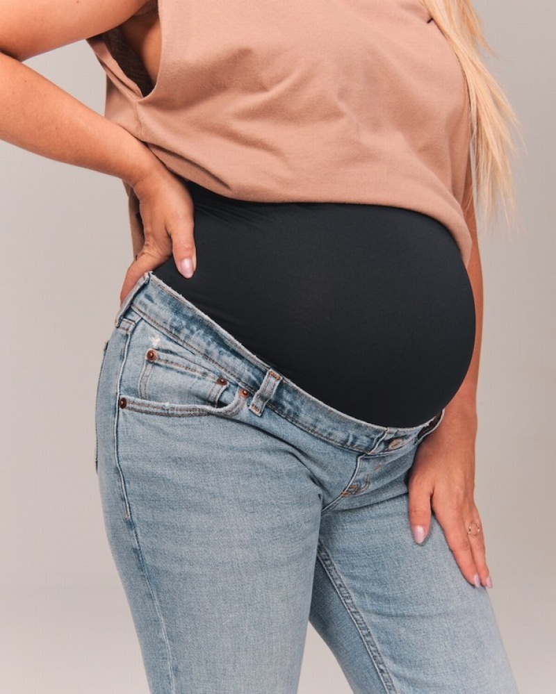 Abercrombie Maternity Ankle Straight Jeans Dam Blå  | 4826-YACDZ