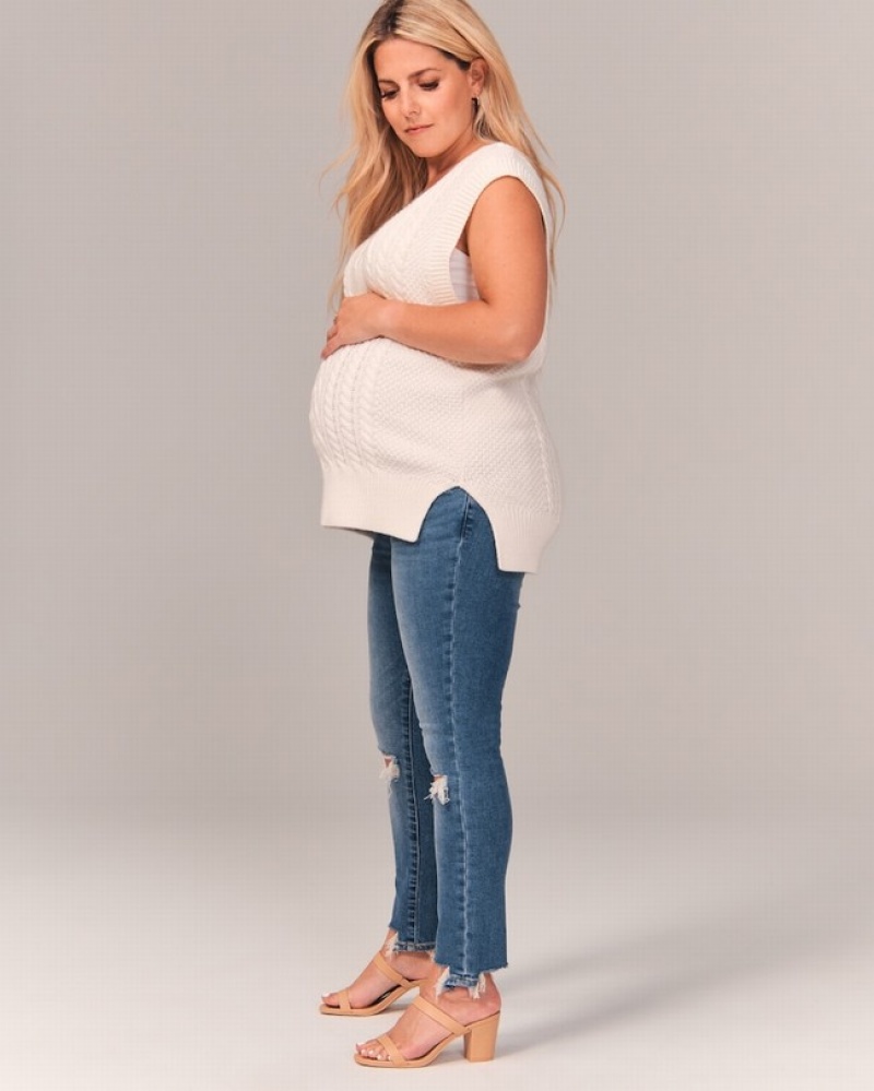 Abercrombie Maternity Super Skinny Ankle Jeans Dam Blå  | 5924-PHQGF