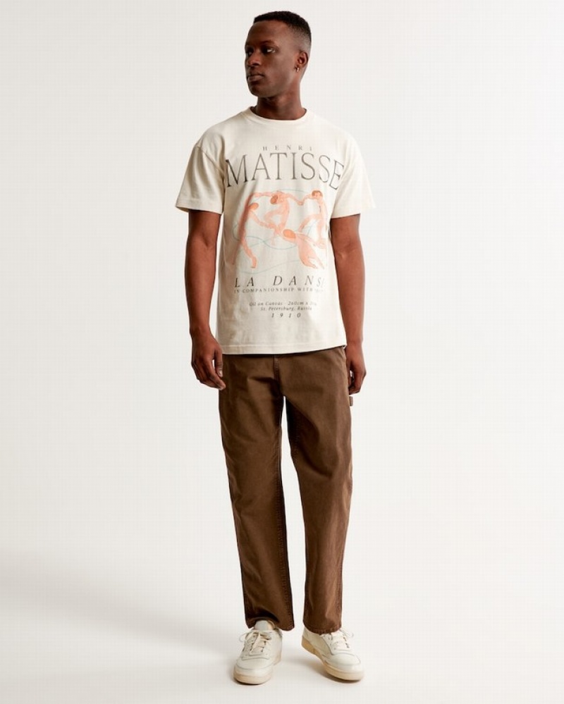 Abercrombie Matisse Graphic T-shirt Herr Grädde  | 4925-GQYIX