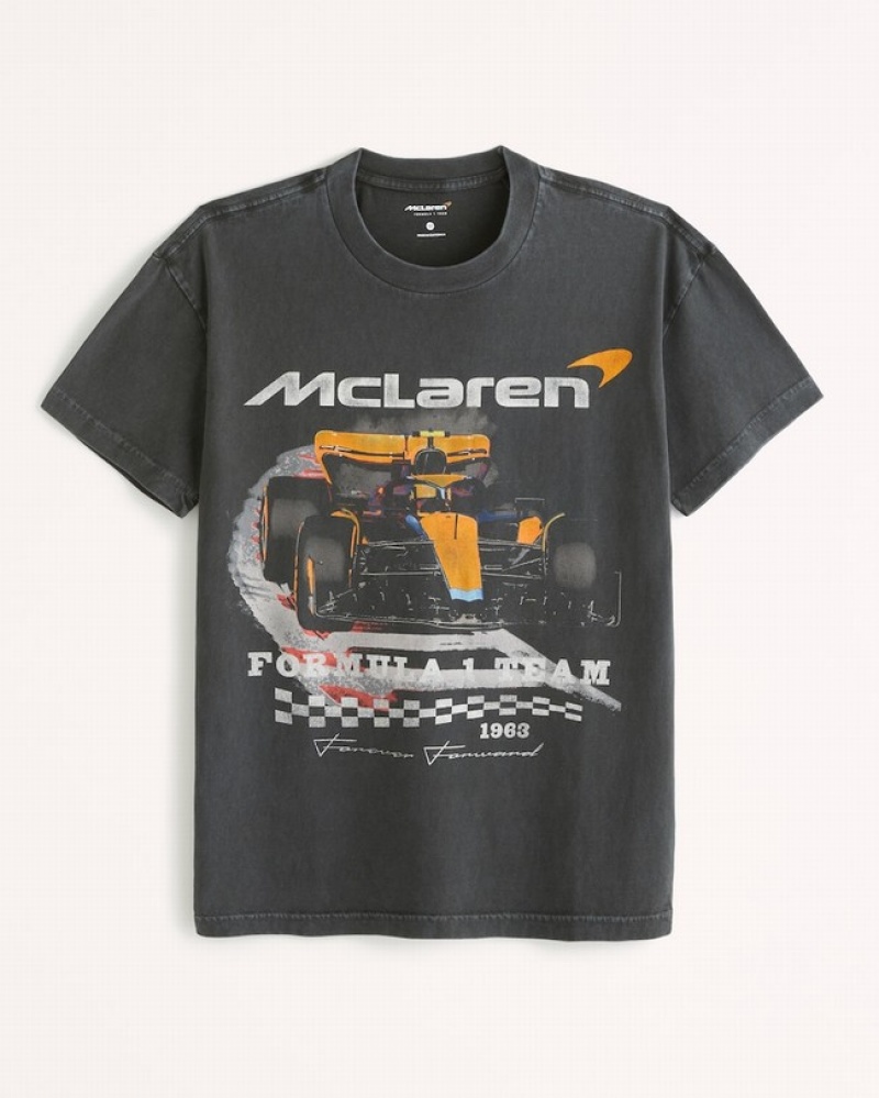 Abercrombie Mclaren Graphic T-shirt Herr Svarta  | 2495-RSXUH