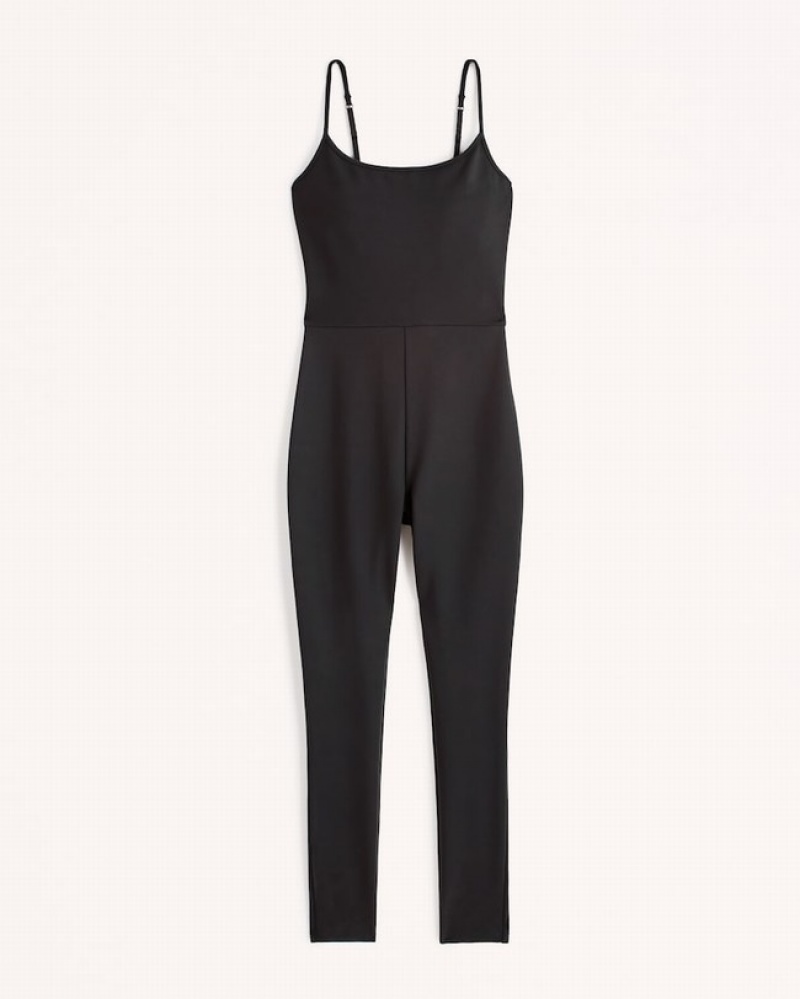 Abercrombie Ponte Unitard Jumpsuit Dam Svarta  | 8516-BGJDK