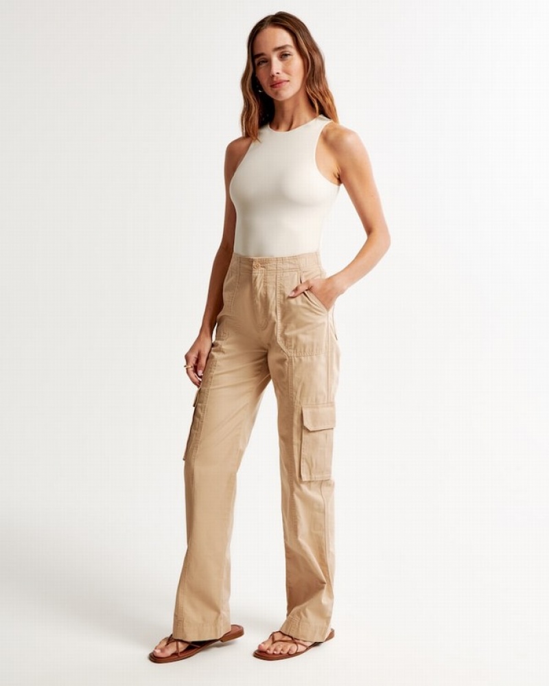 Abercrombie Relaxed Cargo Byxor Dam Bruna  | 5103-IYVLP