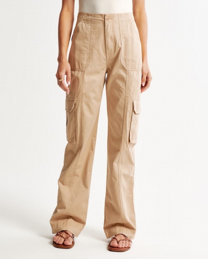 Abercrombie Relaxed Cargo Byxor Dam Bruna  | 5103-IYVLP