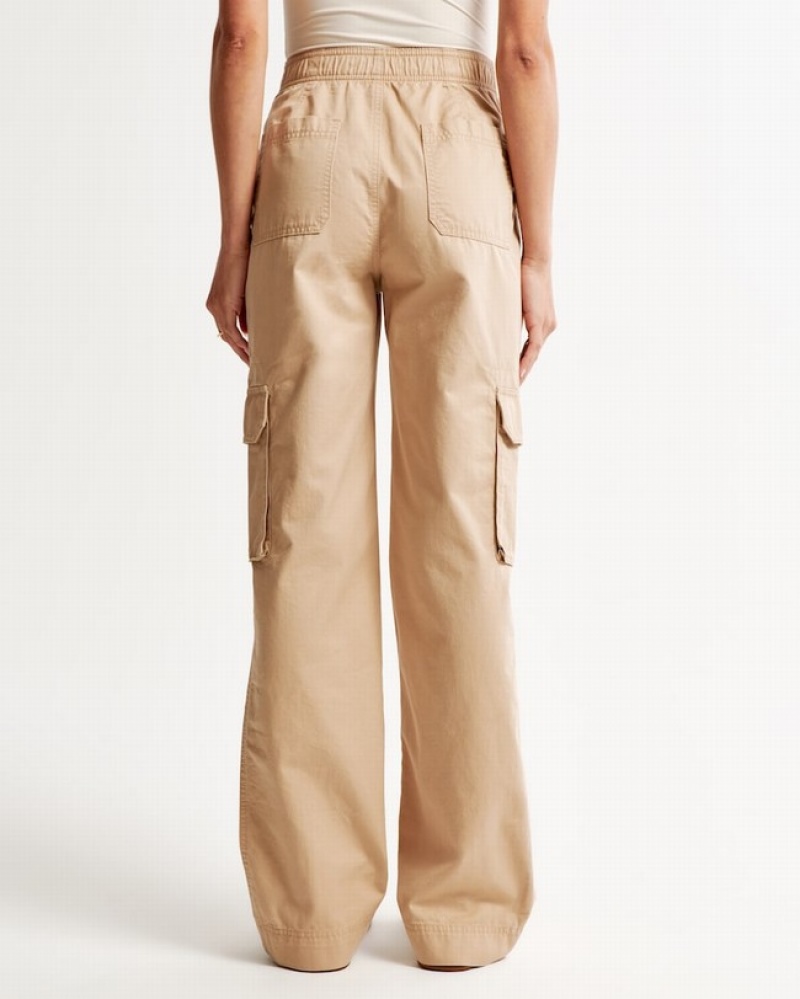 Abercrombie Relaxed Cargo Byxor Dam Bruna  | 5103-IYVLP