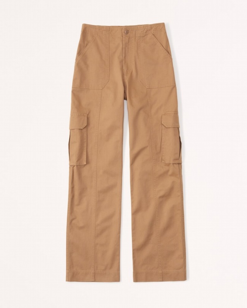 Abercrombie Relaxed Cargo Byxor Dam Bruna  | 9261-YLIAV