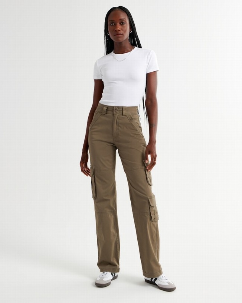 Abercrombie Relaxed Cargo Byxor Dam Bruna  | 7895-SIFMJ