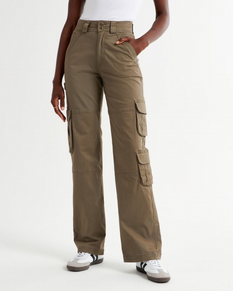 Abercrombie Relaxed Cargo Byxor Dam Bruna  | 7895-SIFMJ