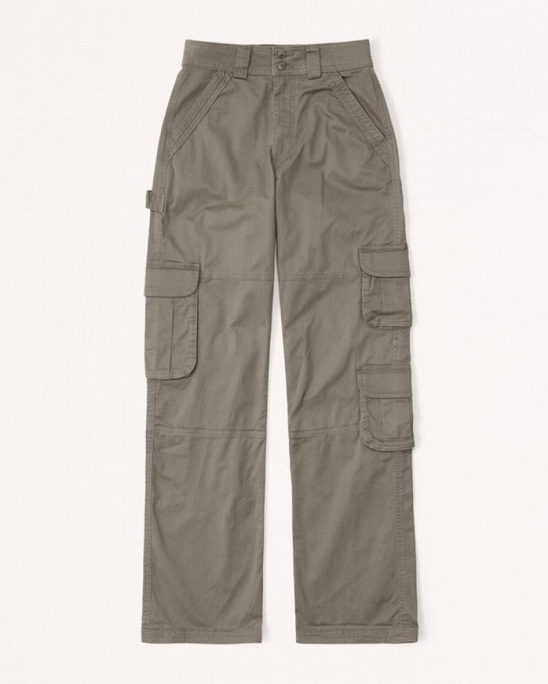 Abercrombie Relaxed Cargo Byxor Dam Bruna  | 7895-SIFMJ