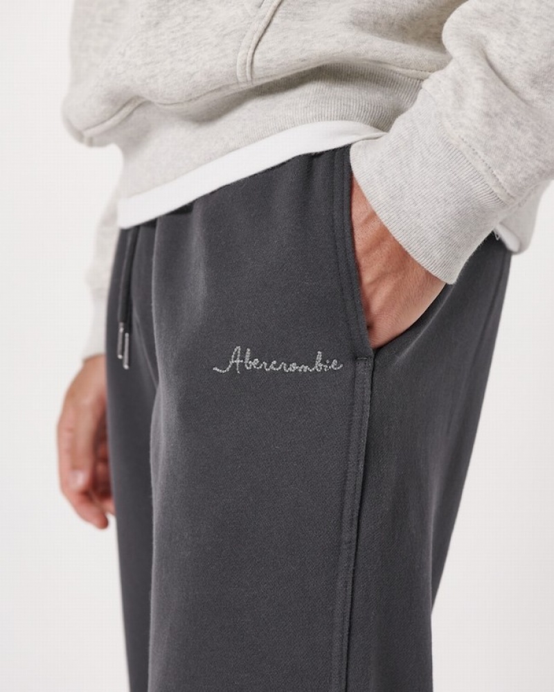 Abercrombie Script Logo Cinched Set Herr MörkGrå  | 8724-KNRWU