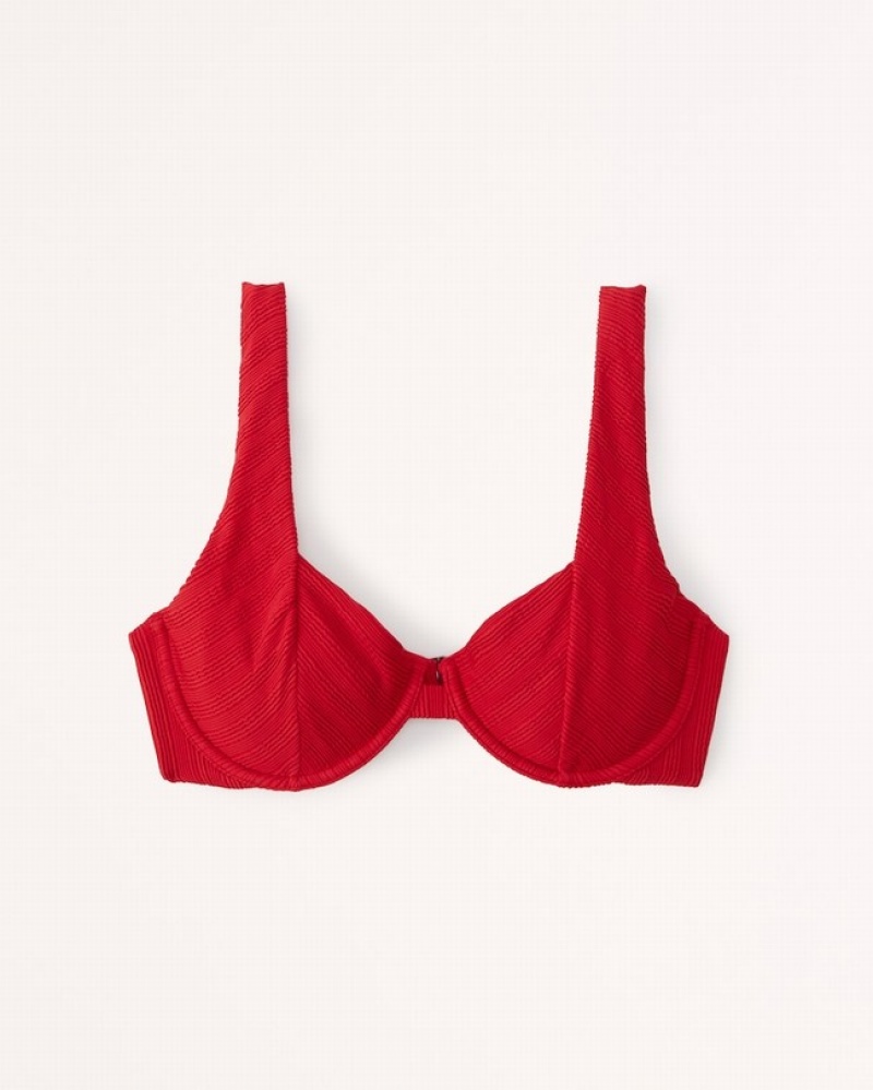 Abercrombie Seamed Underwire Badkläder Dam Röda  | 0129-SYQJG