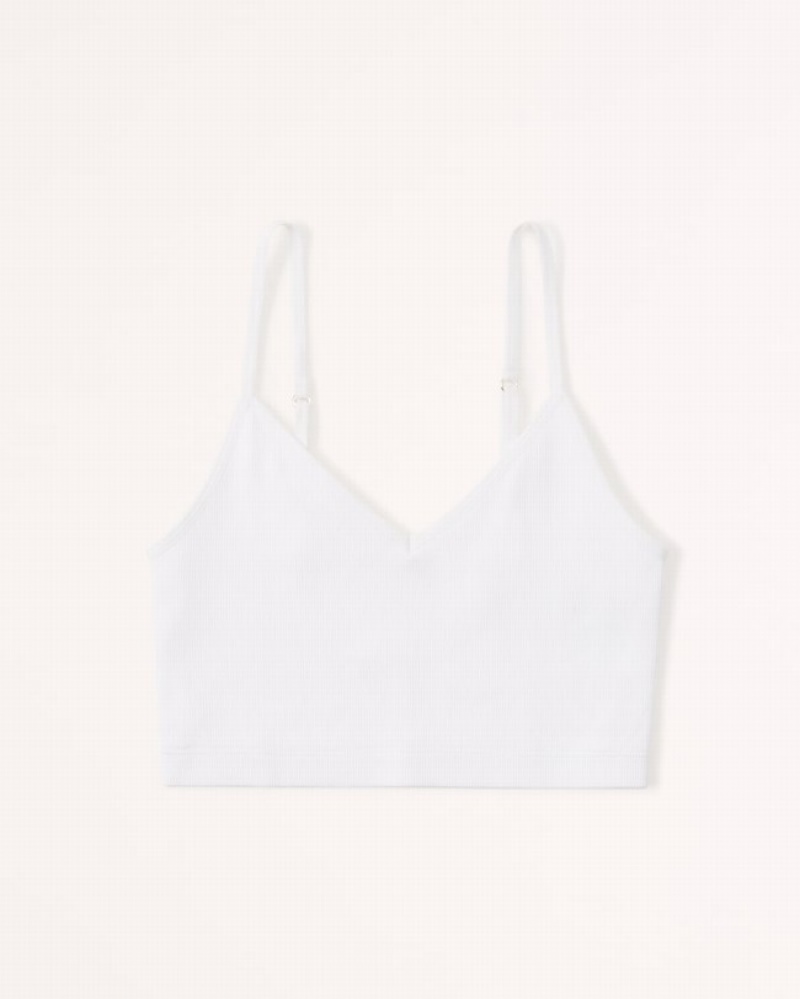 Abercrombie Seamless Fabric Bralette Sovkläder Dam Vita  | 3498-QZAUP