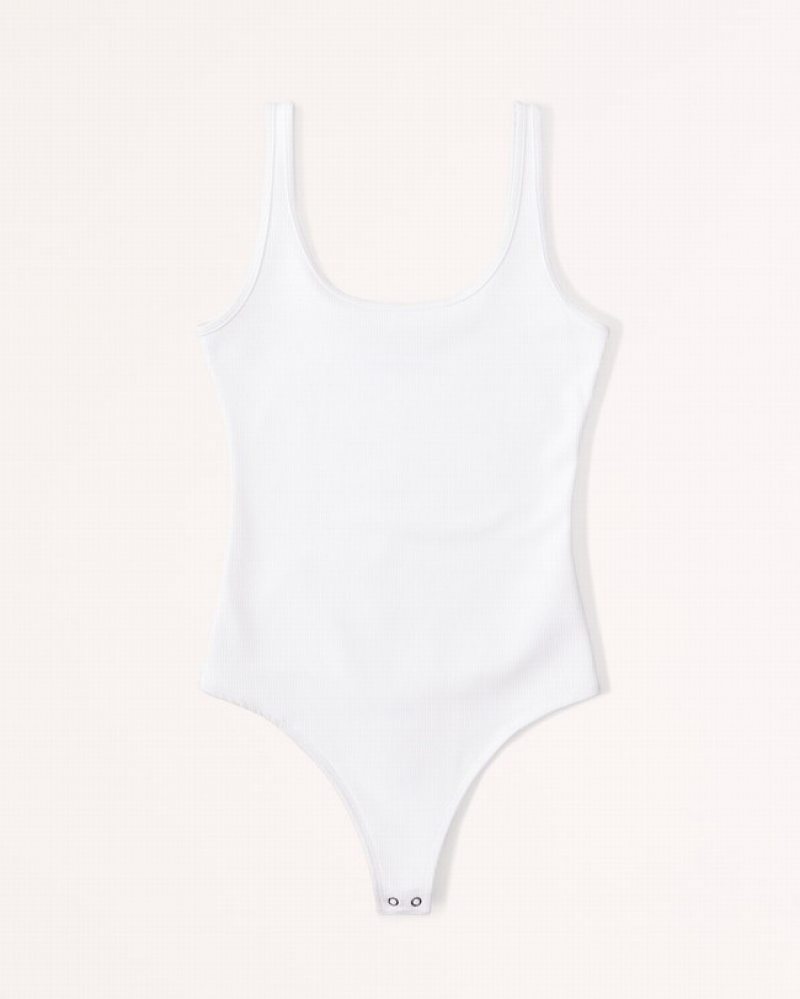 Abercrombie Seamless Rib Fabric Scoopneck Bodysuit Dam Vita  | 9682-RWUBO