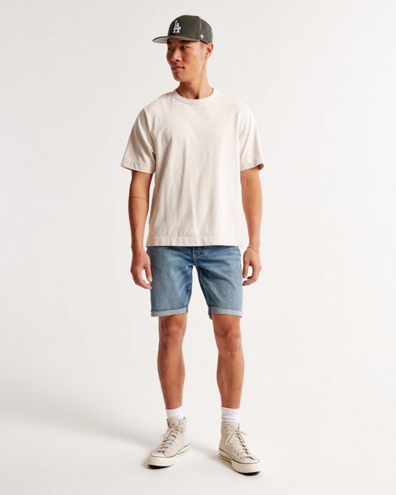 Abercrombie Slim Denim Shorts Herr Tvätt  | 6137-VTKBW