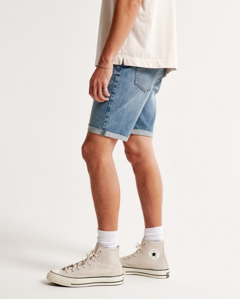 Abercrombie Slim Denim Shorts Herr Tvätt  | 6137-VTKBW