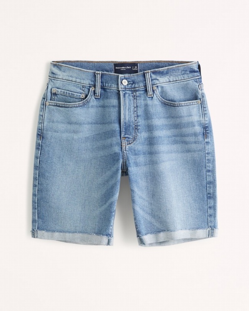 Abercrombie Slim Denim Shorts Herr Tvätt  | 6137-VTKBW