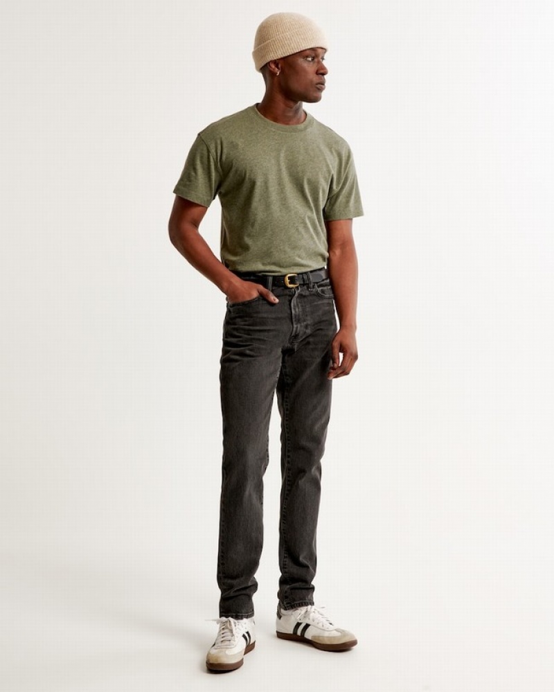 Abercrombie Slim Jeans Herr Svarta Tvätt  | 6879-MHDUL