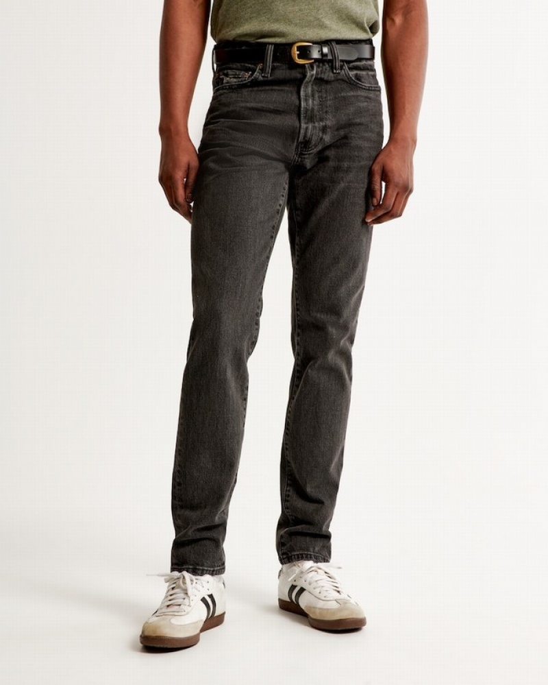 Abercrombie Slim Jeans Herr Svarta Tvätt  | 6879-MHDUL