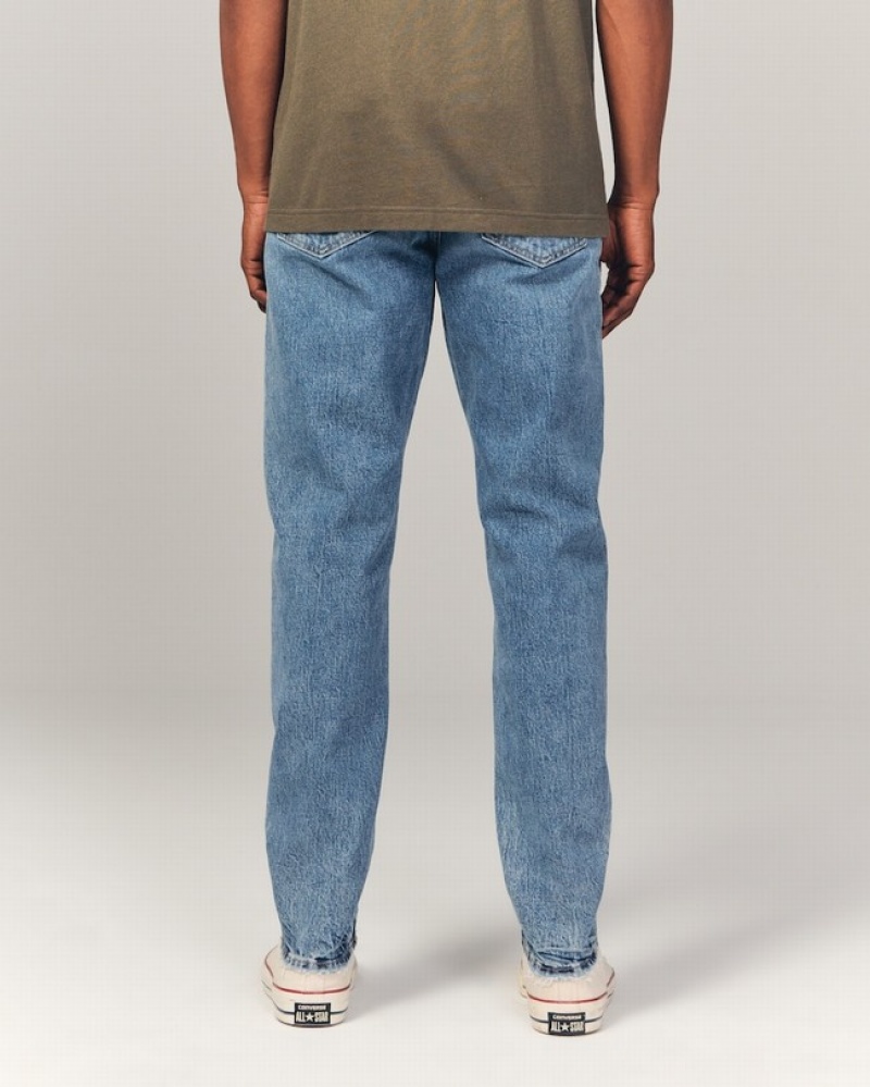 Abercrombie Slim Jeans Herr Blå  | 8217-DHIJV