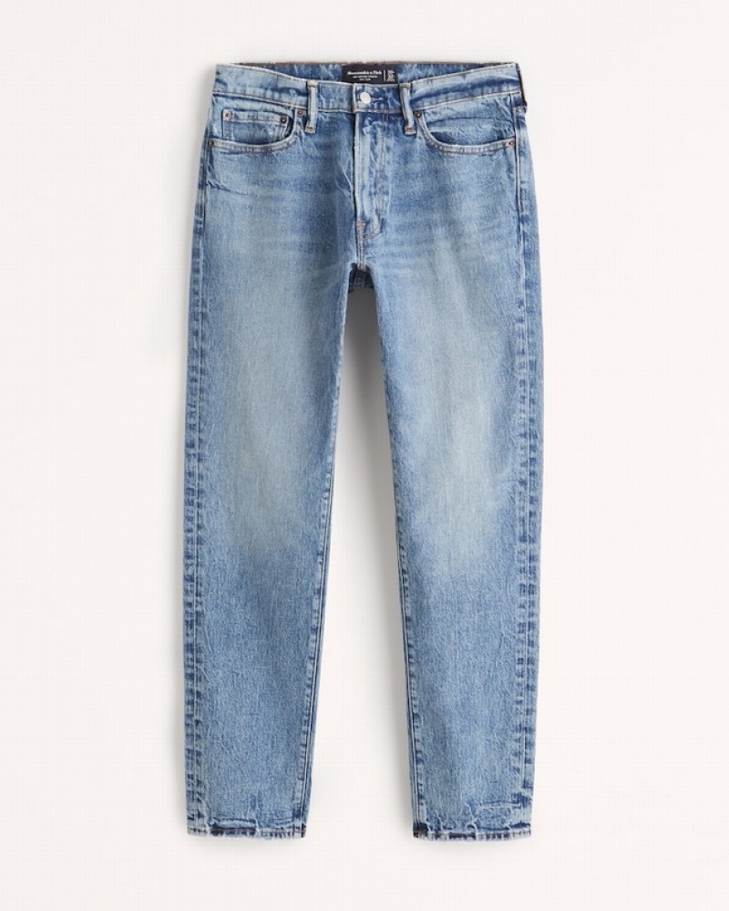 Abercrombie Slim Jeans Herr Blå  | 8217-DHIJV