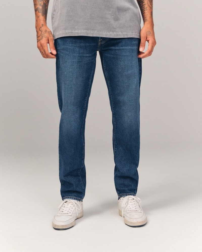 Abercrombie Slim Taper Jeans Herr MörkTvätt  | 7932-ZIGLD