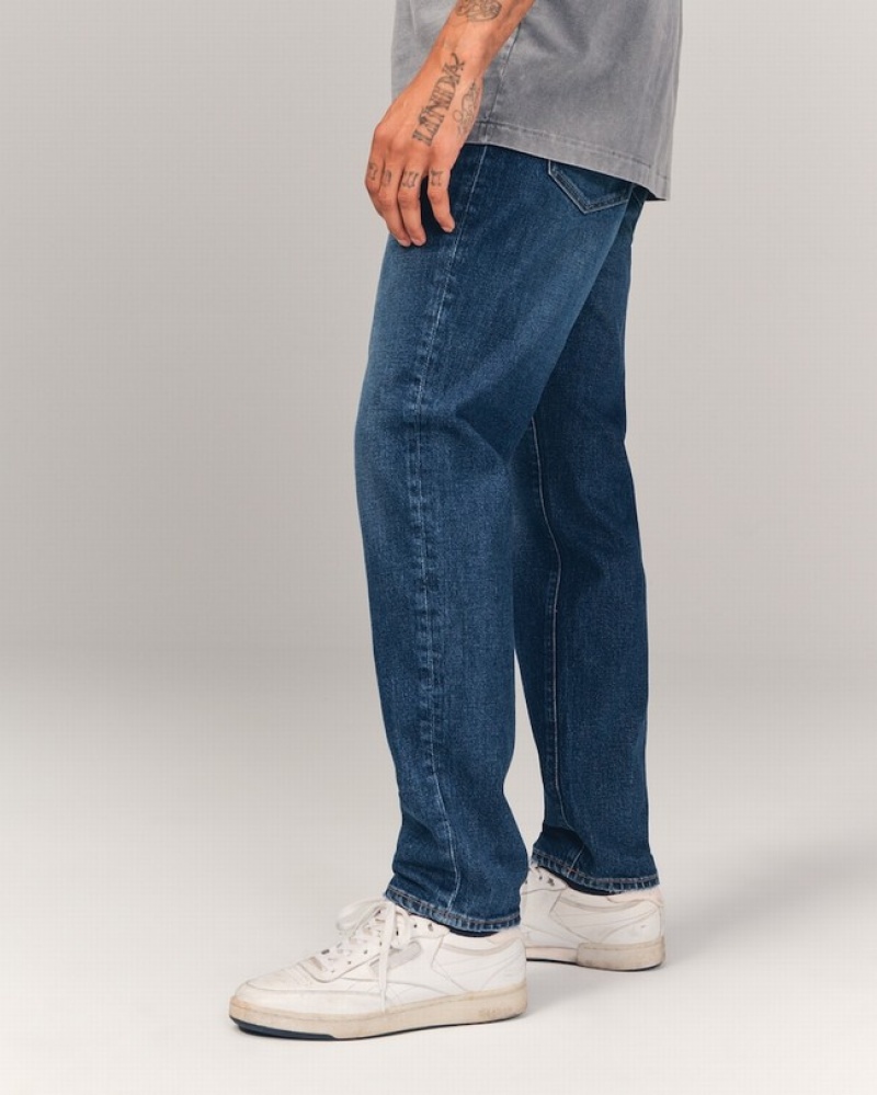 Abercrombie Slim Taper Jeans Herr MörkTvätt  | 7932-ZIGLD