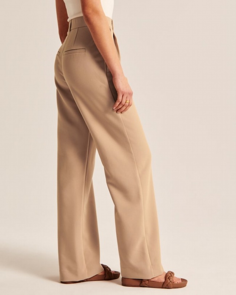 Abercrombie Sloane Tailored Byxor Dam Bruna  | 0839-VYXOL