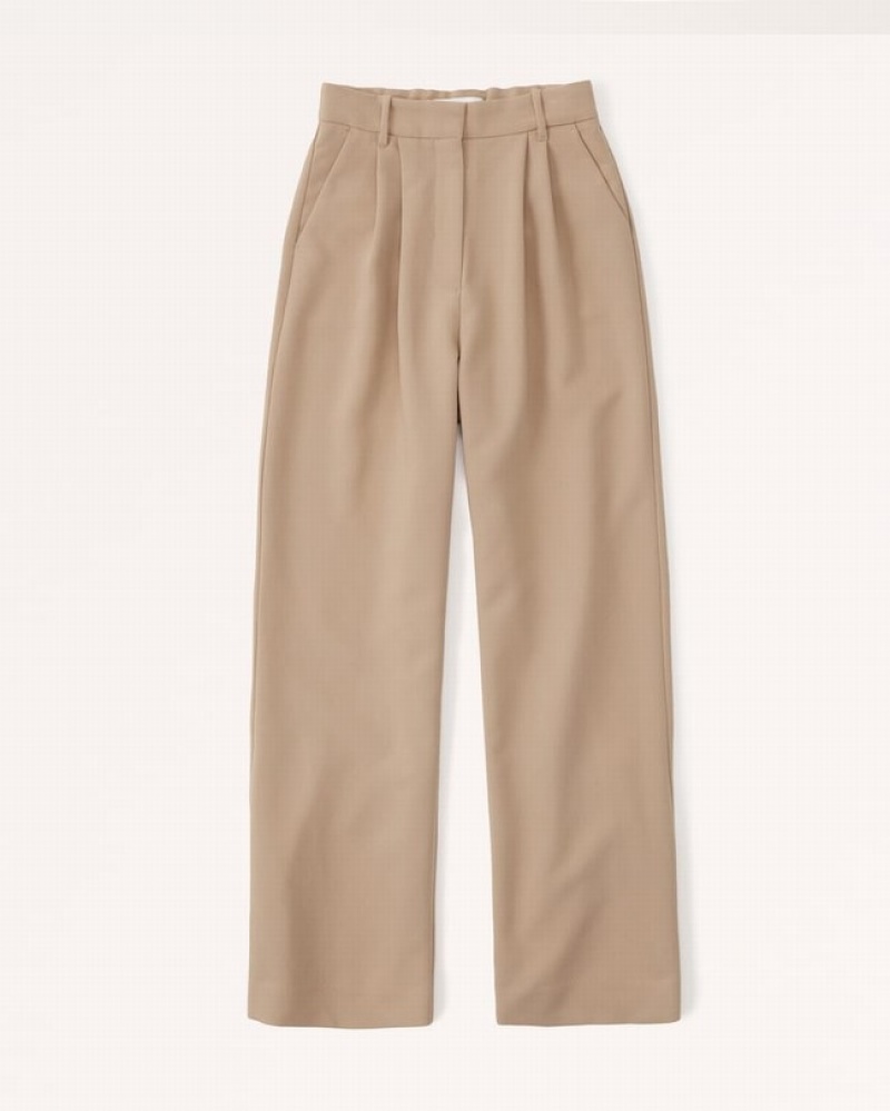 Abercrombie Sloane Tailored Byxor Dam Bruna  | 0839-VYXOL