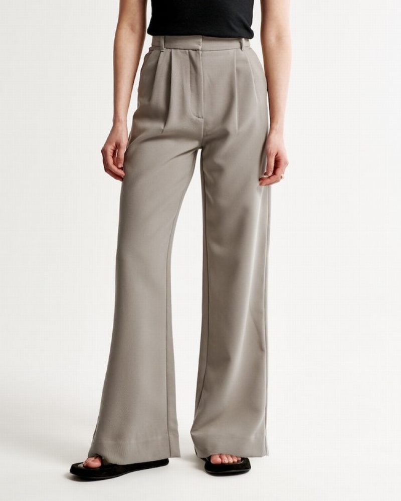 Abercrombie Sloane Tailored Byxor Dam Bruna  | 9783-VEGKC