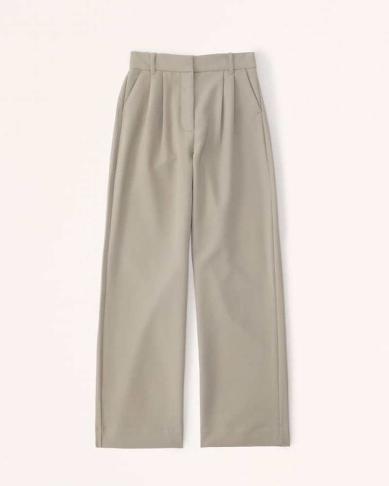 Abercrombie Sloane Tailored Byxor Dam Bruna  | 9783-VEGKC