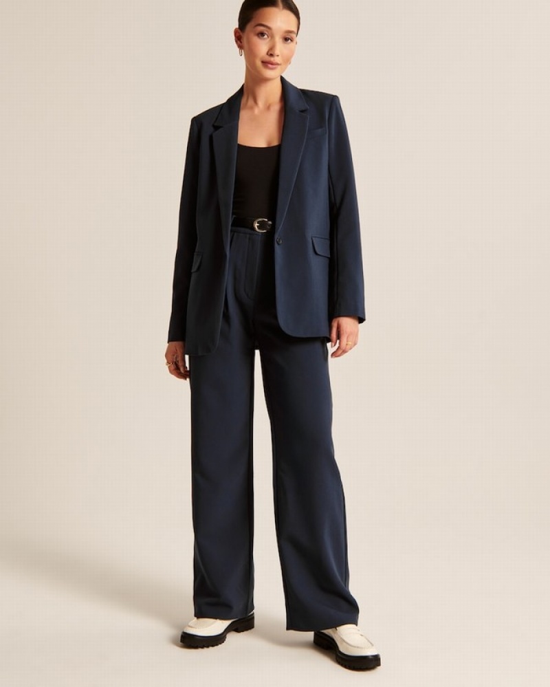 Abercrombie Sloane Tailored Byxor Dam Marinblå  | 7203-CGUVT