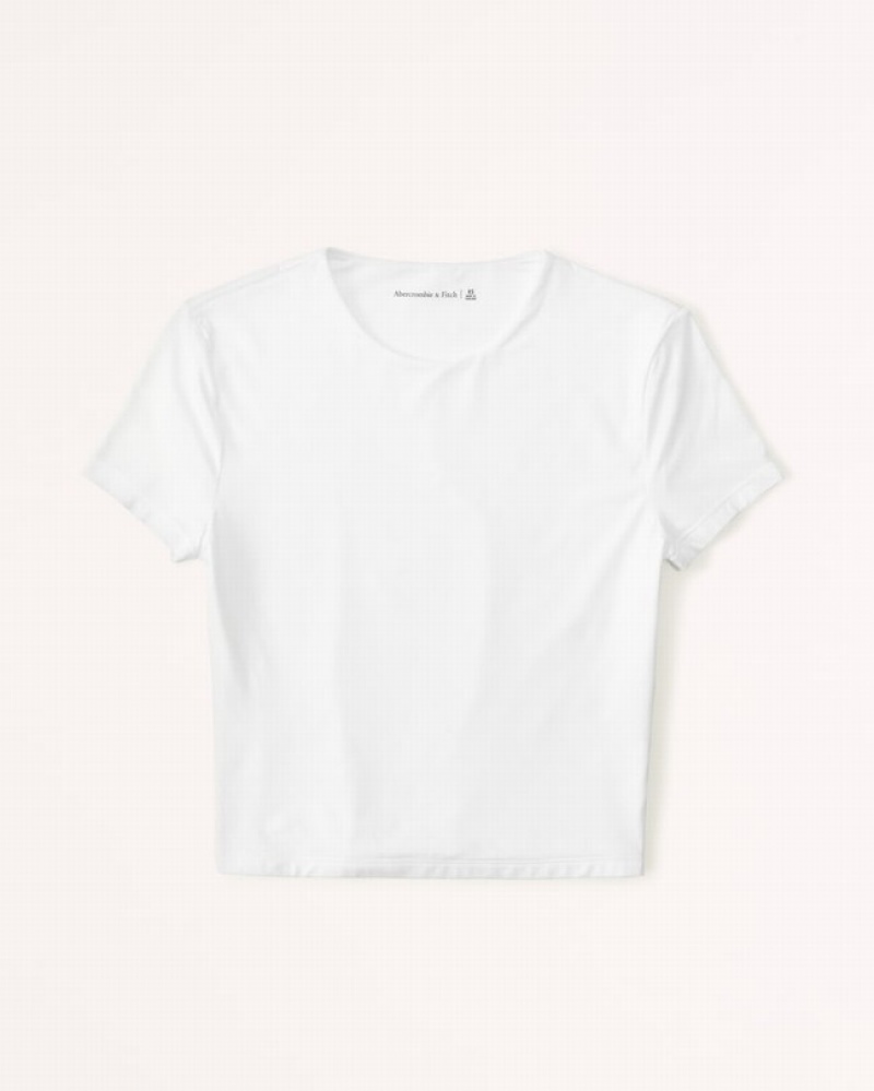 Abercrombie Soft Matte Seamless Baby T-shirt Dam Vita  | 5846-CQXUV