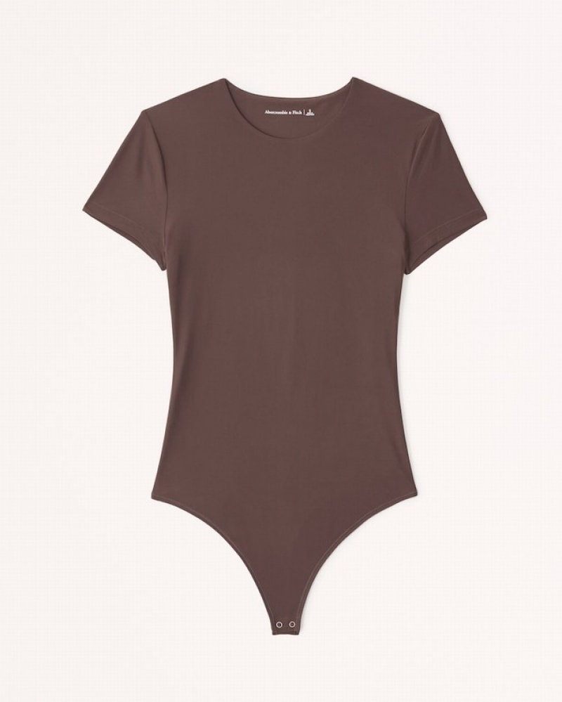 Abercrombie Soft Matte Seamless Bodysuit Dam MörkBruna  | 1364-PFKAX