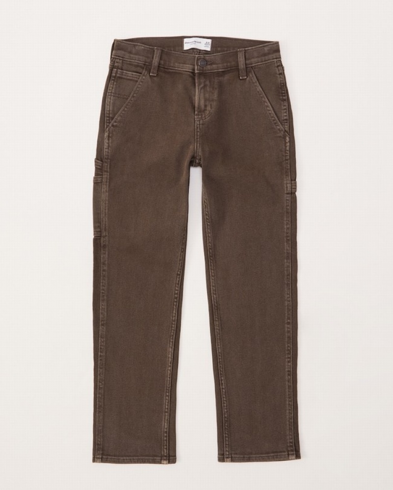 Abercrombie Straights Jeans Pojke Bruna  | 7846-KGDJT