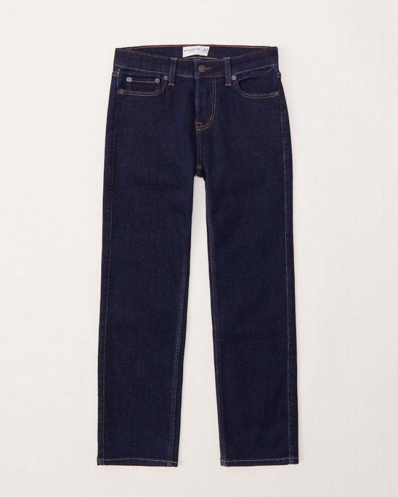 Abercrombie Straights Jeans Pojke MörkTvätt  | 6135-BDCQX