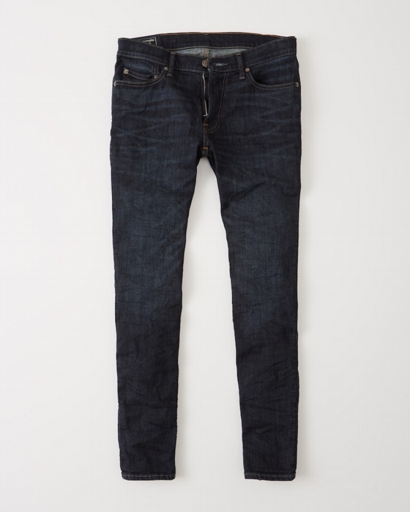 Abercrombie Super Skinny Jeans Herr MörkTvätt  | 0785-LGKTR