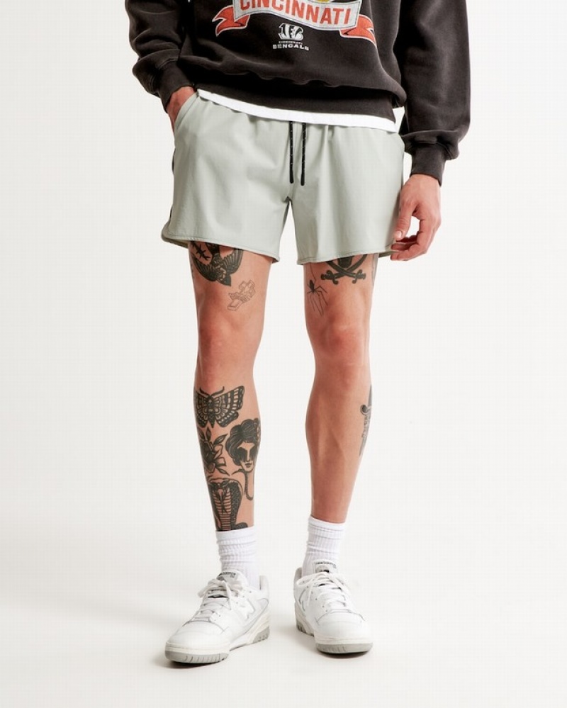 Abercrombie The 6 Inch Saturday Shorts Herr LjusGrå  | 0596-VNZKD