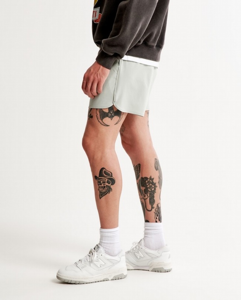 Abercrombie The 6 Inch Saturday Shorts Herr LjusGrå  | 0596-VNZKD